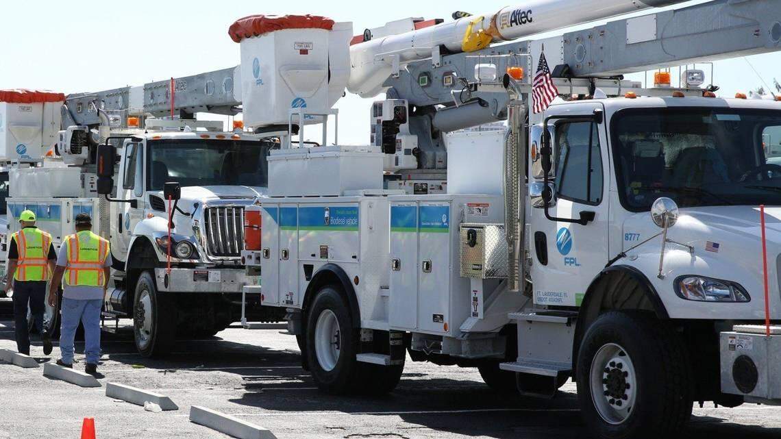 Florida Power & Light crews.