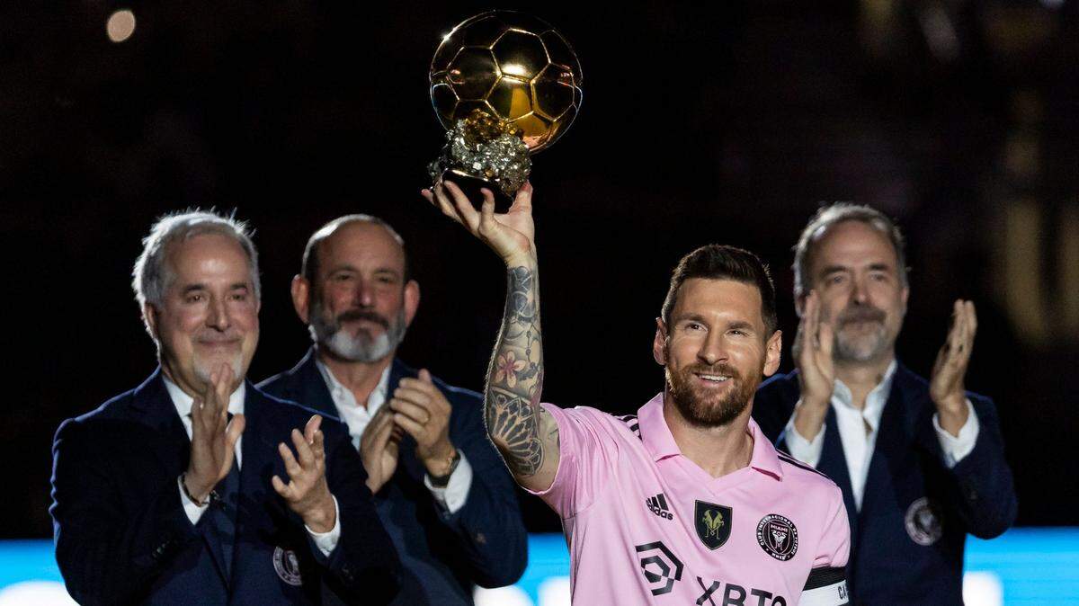 Foto de archivo del astro del Inter Miami tras recibir un homenaje por su octavo Balón de Oro, el 10 de noviembre de 2023 en Fort Lauderdale.