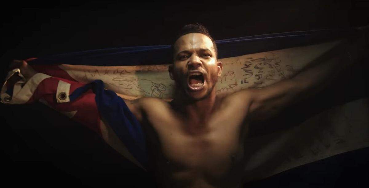 Maykel Osorbo, en una imagen del video.