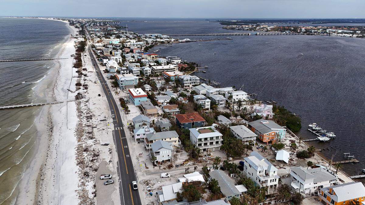 Bradenton Beach after Hurricane Milton on Oct. 16, 2024.