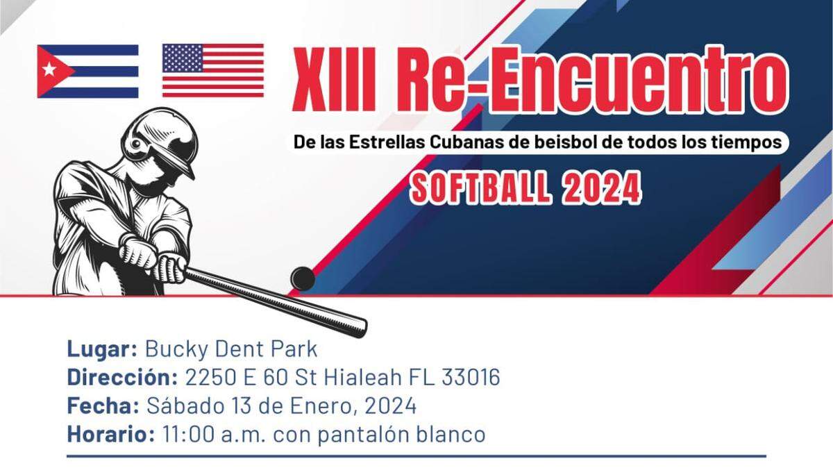 El XIII Juego de las Estrellas Cubanas se celebrará el 13 de enero de 2024 en Hialeah.
