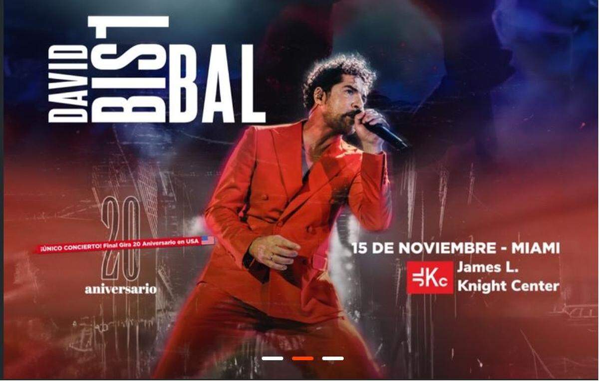 David Bisbal en concierto en el James L. Knight Center.
