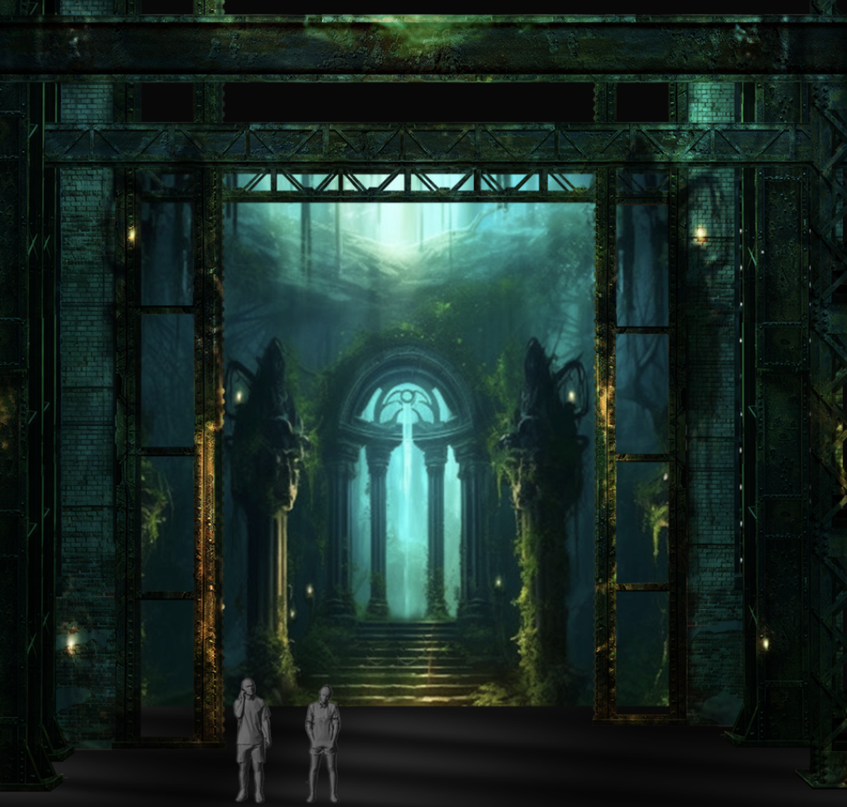 Esta producción de “La flauta mágica” cuenta con un trabajo de proyección excepcional de Greg Emetaz, diseño de escenario y escenografía de Stephan Moravski y diseño de iluminación de Robert Wierzel.