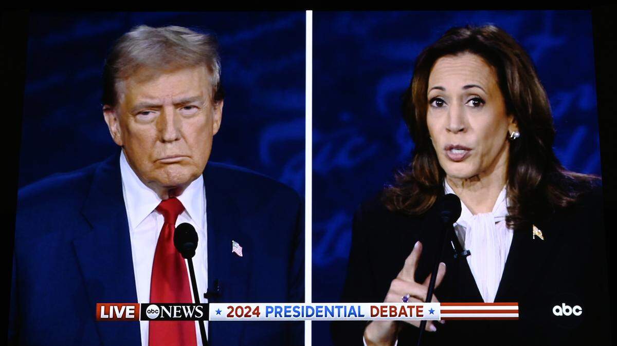 El expresidente Donald Trump y la vicepresidenta Kamala Harris se enfrentan en un debate presidencial organizado por ABC News, el martes 10 de septiembre de 2024, en Filadelfia, Pensilvania.