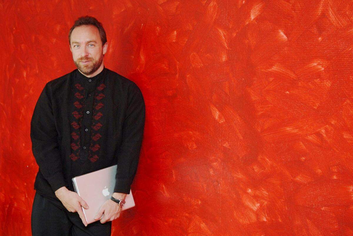 El fundador de la enciclopedia de internet “Wikipedia”, Jimmy Wales, durante la “Primera conferencia internacional Wikimedia” en 2005.