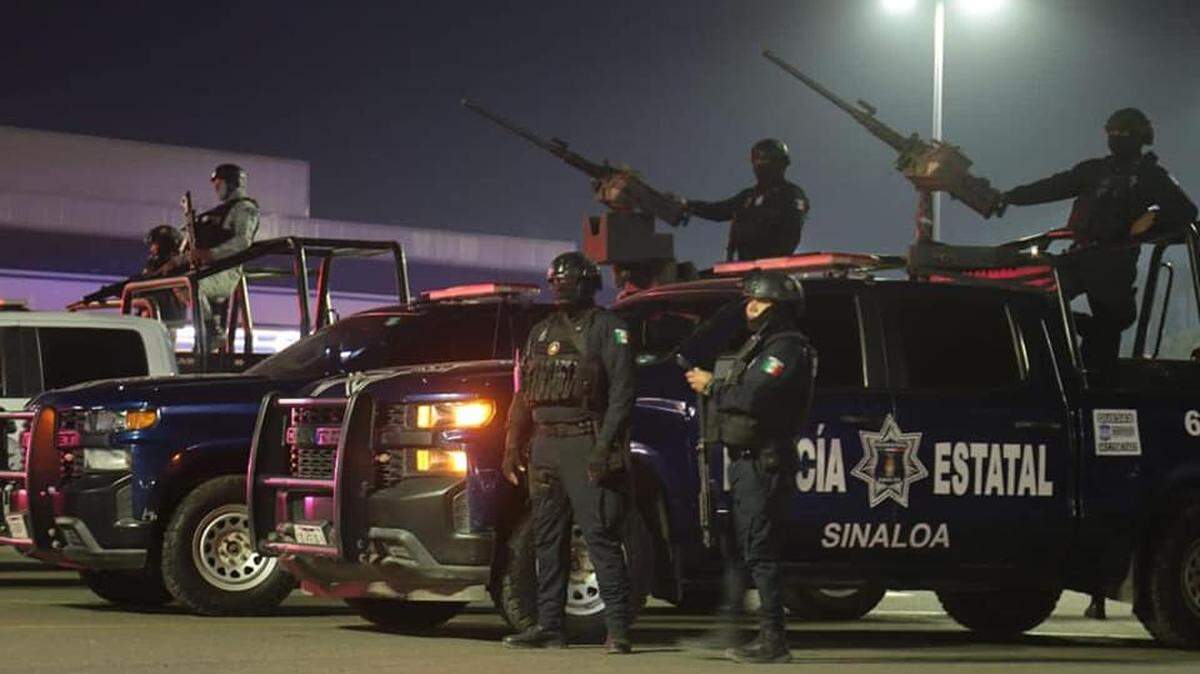 Agentes de la Policía Estatal Preventiva de Sinaloa, México.