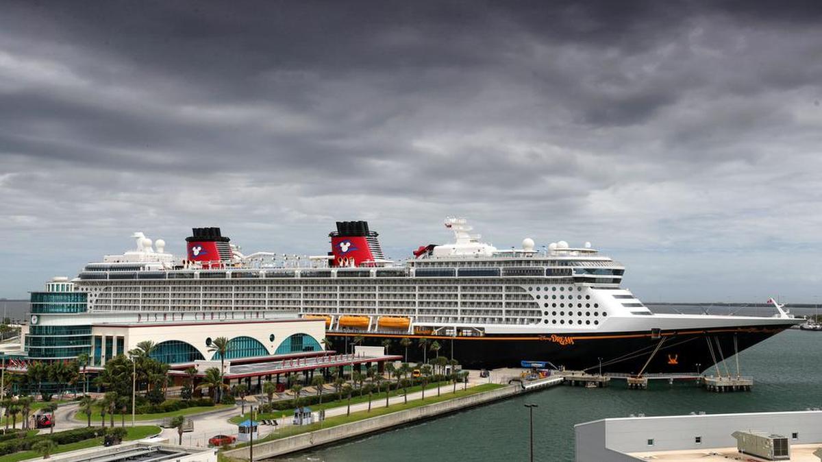 The Disney Dream docked at Port Canaveral, Florida, on March 9, 2020.