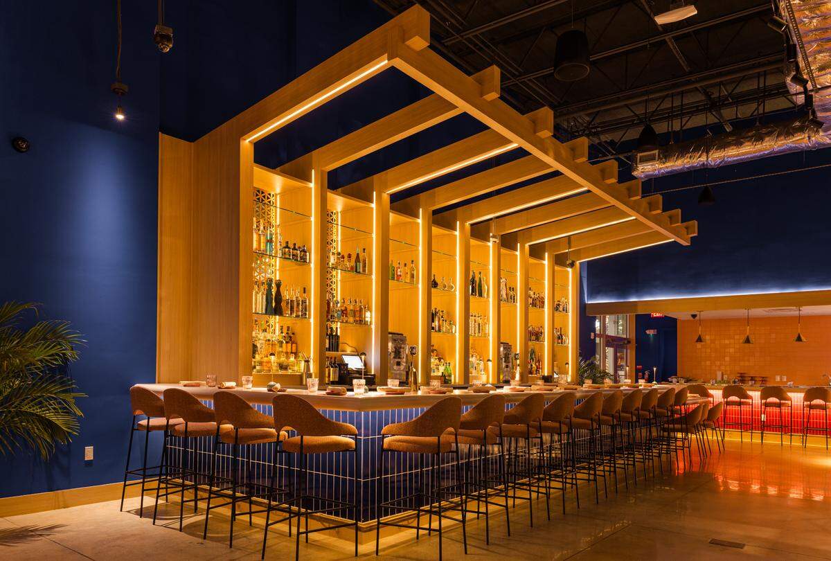 El bar del restaurante mexicano Barra Vieja en Doral.