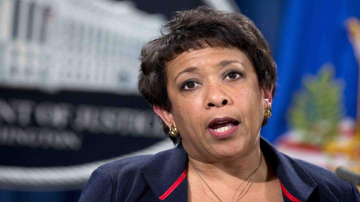 La fiscal general de Estados Unidos, Loretta, Lynch, habla durante una conferencia de prensa en Washington, el miércoles 10 de febrero del 2016. 