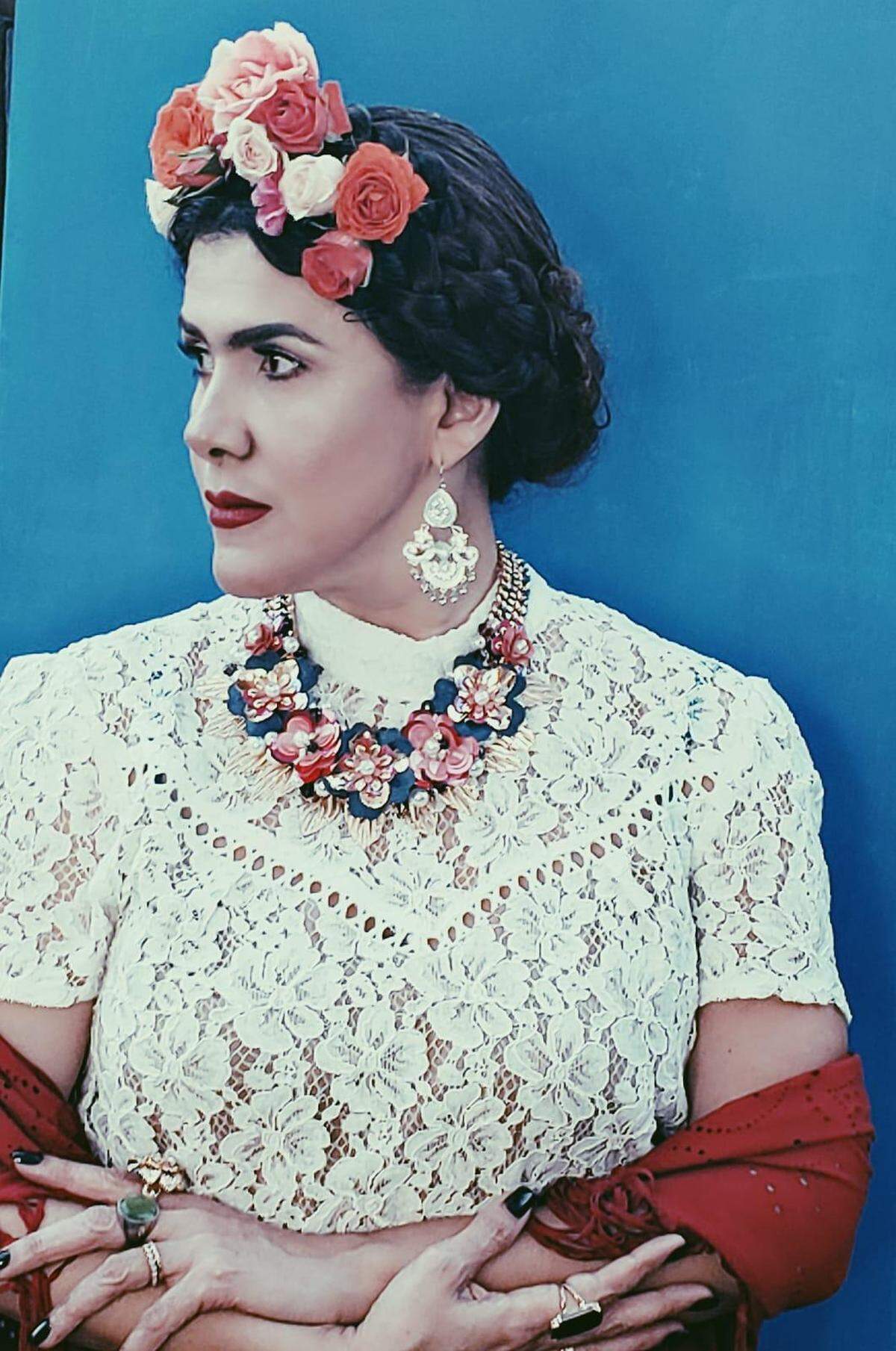 La actriz Rosalinda Rodríguez interpreta a Frida Kahlo en ‘La fiesta de la Friducha’.