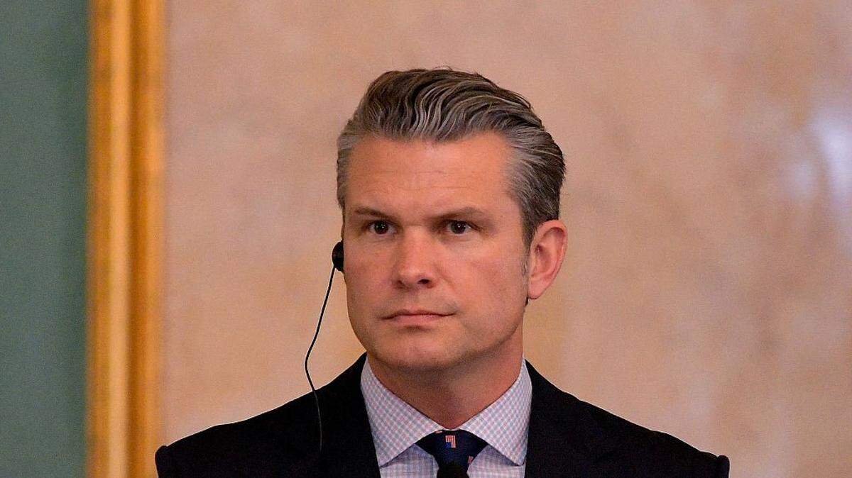 US Secretary of Defense Pete Hegseth holds a press conference at the Dominican National Palace in Santo Domingo on November 26, 2025. The Dominican Republic said on November 26, 2025, it will allow the United Sates to use an air base and airport as part of its controversial operations against alleged drug traffickers that have killed more than 80 people so far. (Photo by Felix Leon / AFP via Getty Images)