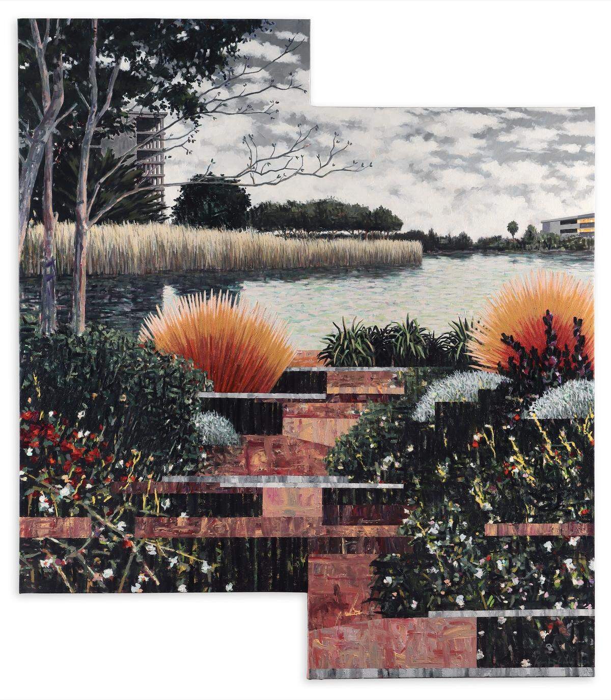  “Invasive Species II”, 2024, acrílico sobre lienzo, 60 x 69 pulgadas. 