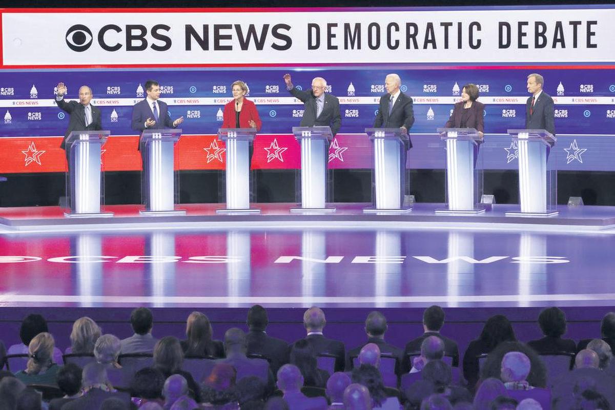 Debate presidencial demócrata en el Gaillard Center, el martes 25 de febrero en Charleston, Carolina del Sur, presentado por CBS News y el Congressional Black Caucus Institute.