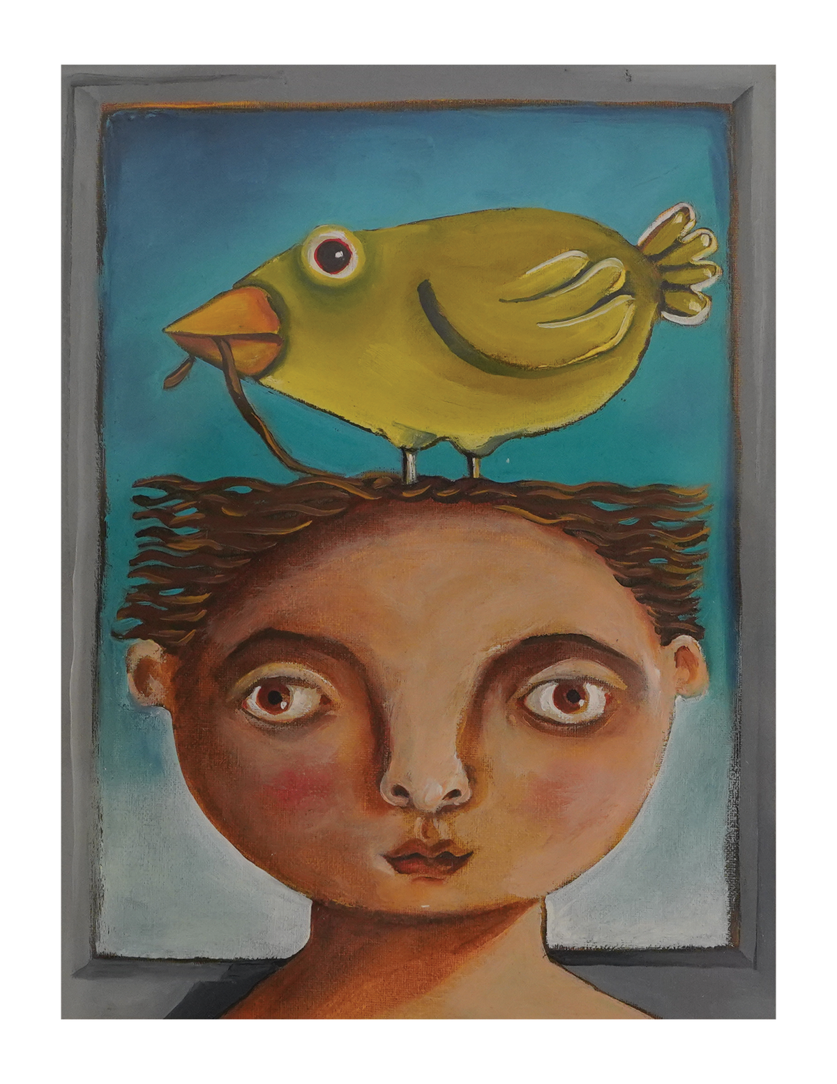  “El Nido”, 2012, óleo sobre lienzo, 6 x 8 pulgadas. Colección privada.