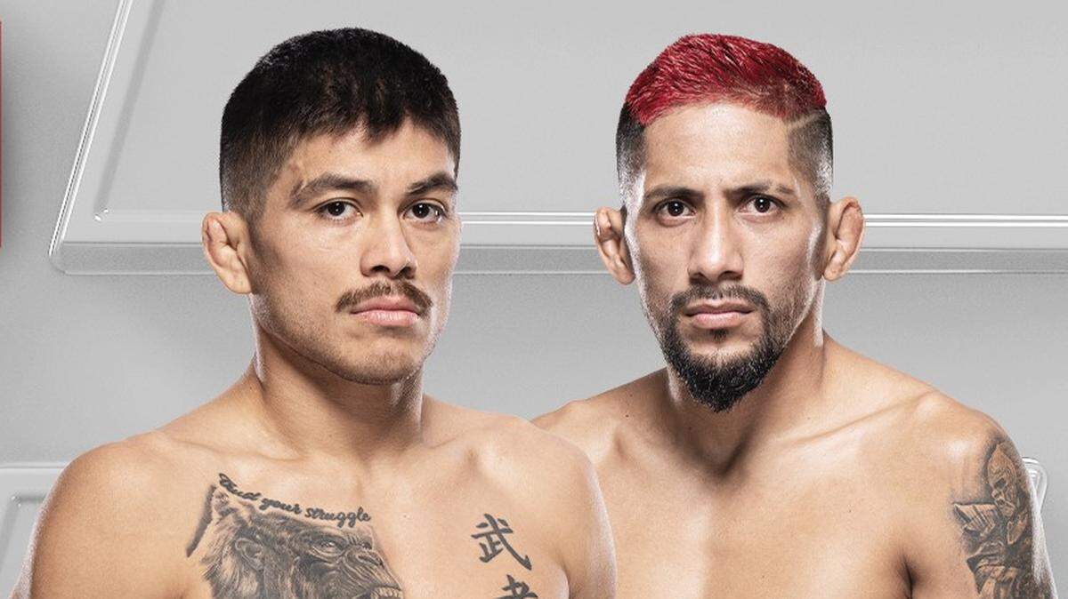 El peleador Daniel Marcos (der.) defiende su invicto ante John Castañeda en un combate este sábado en Loiusville.