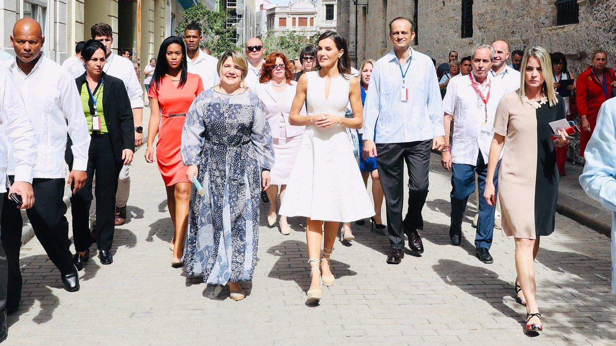 La primera dama cubana, Lis Cuesta y la reina de España, Letizia.