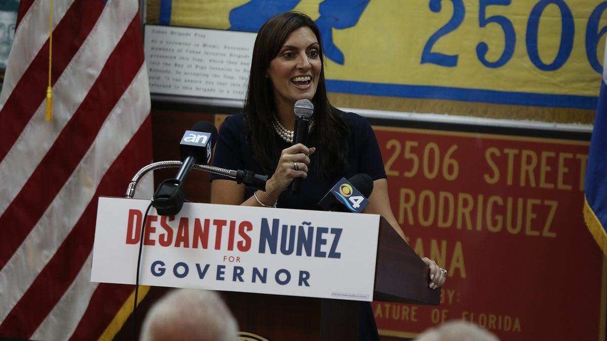 Jeanette Núñez durante un acto de campaña en Miami el 10 de septiembre del 2018 en el Bay of Pigs Museum.