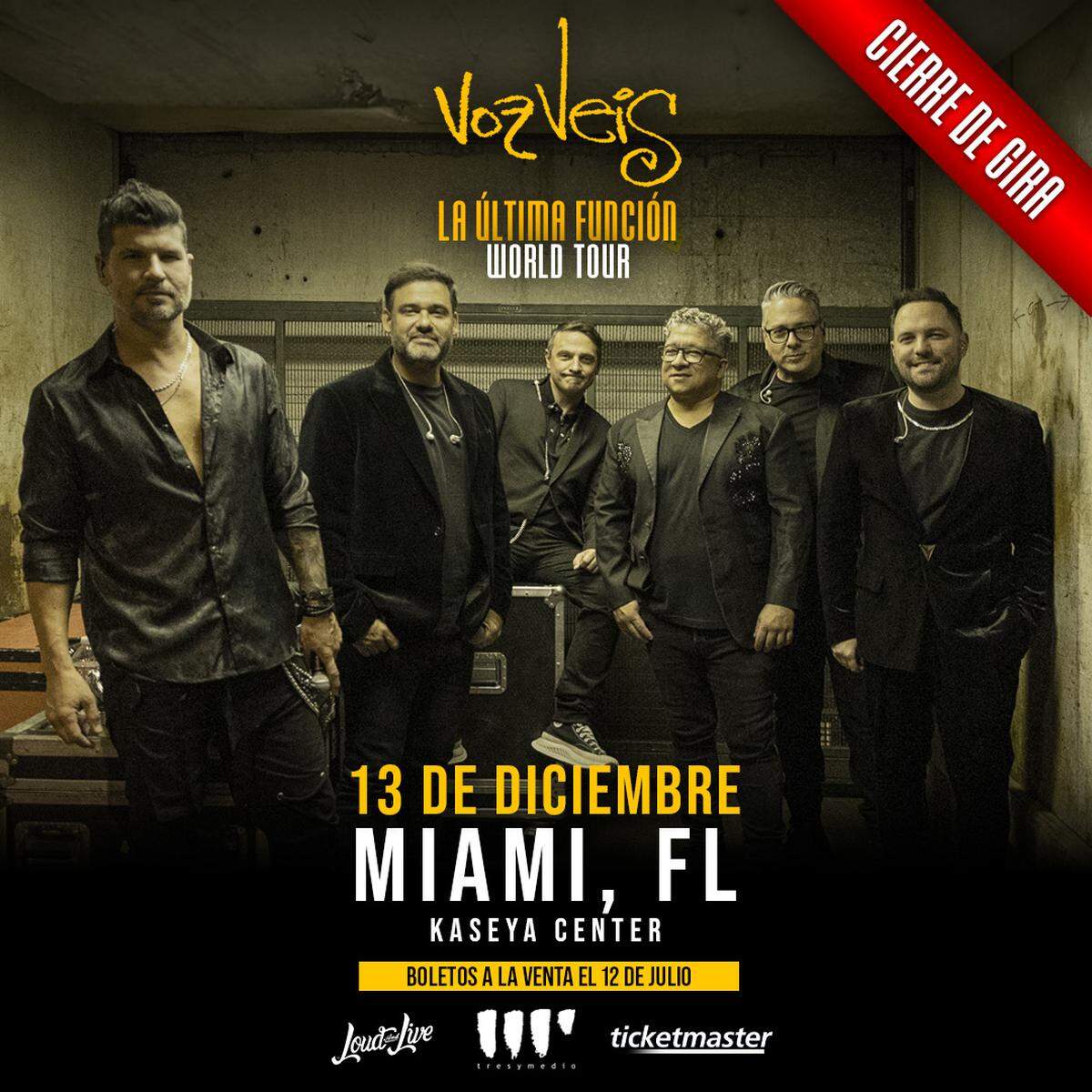 Voz Veis llega al Kaseya Center en el final de su gira “La Última Función”