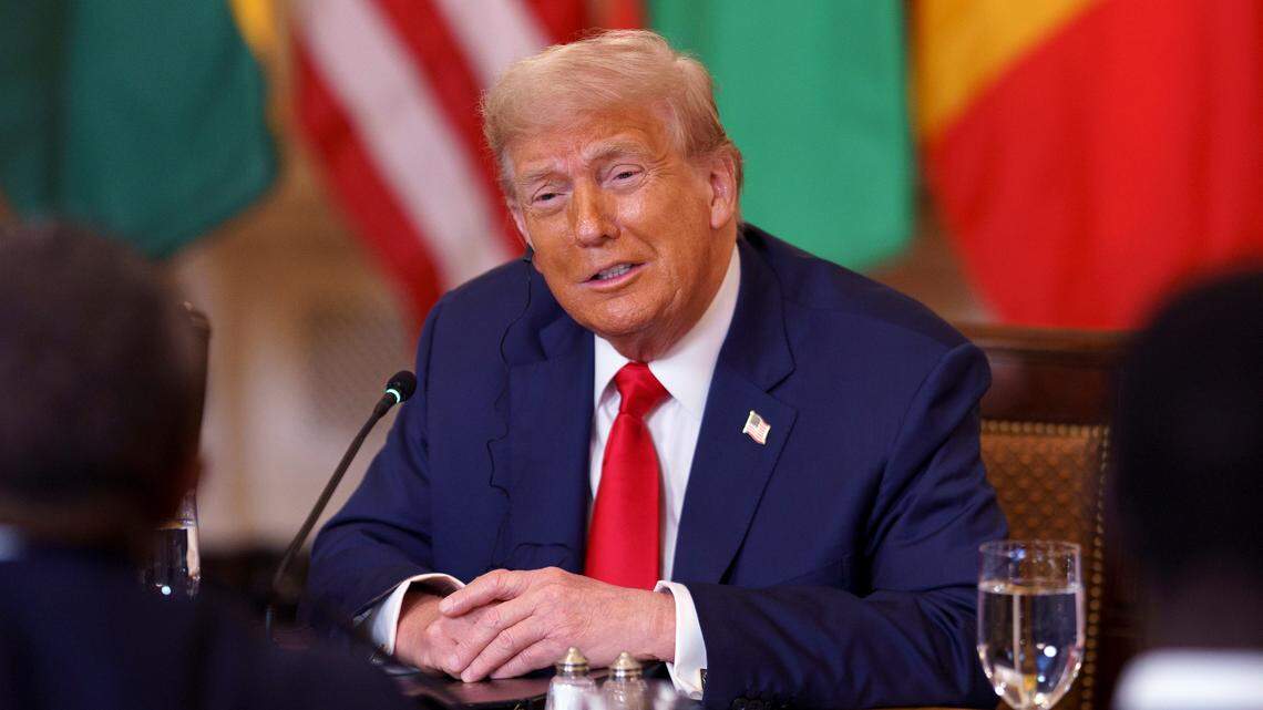 El presidente de EEUU, Donald Trump, durante una reunión con líderes africanos en la Casa Blanca, Washington D.C., el 9 de julio de 2025.