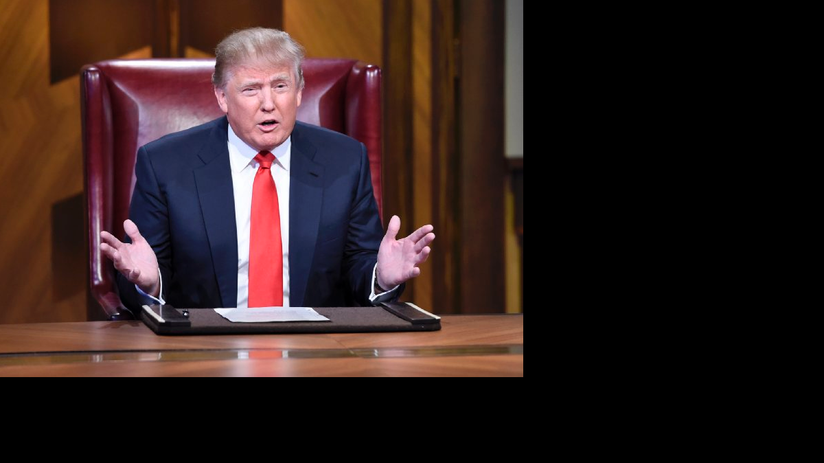 Donald Trump durante el final de "Celebrity Apprentice". 
