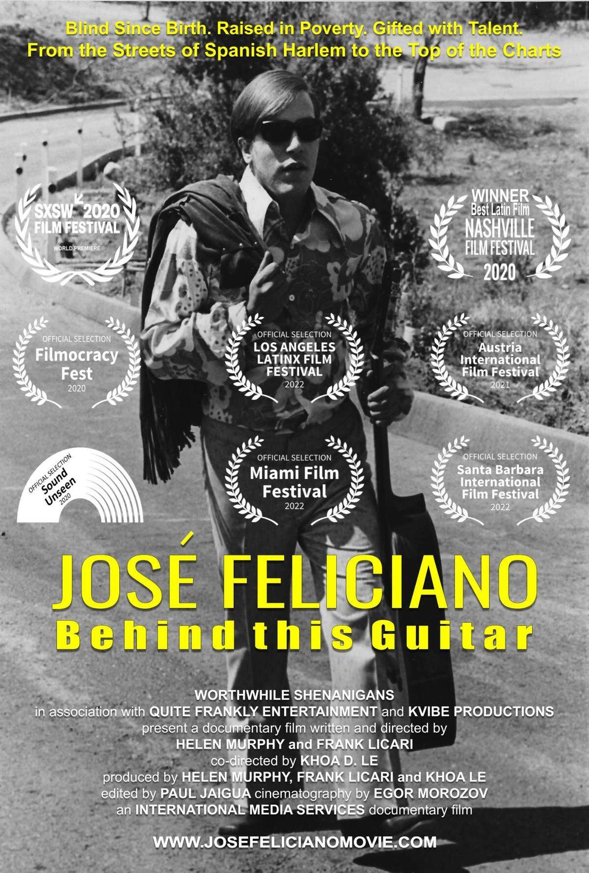 En O Cinema Miami Beach el documental 'José Feliciano – Behind This Guitar' (2020) de los directores Frank Licari y Helen Murphy.