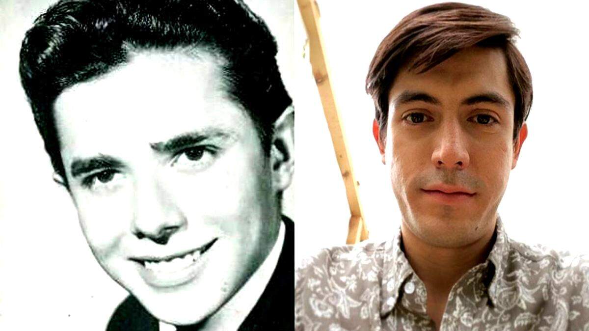 Enrique Guzmán y el actor Gonzalo Guzmán.