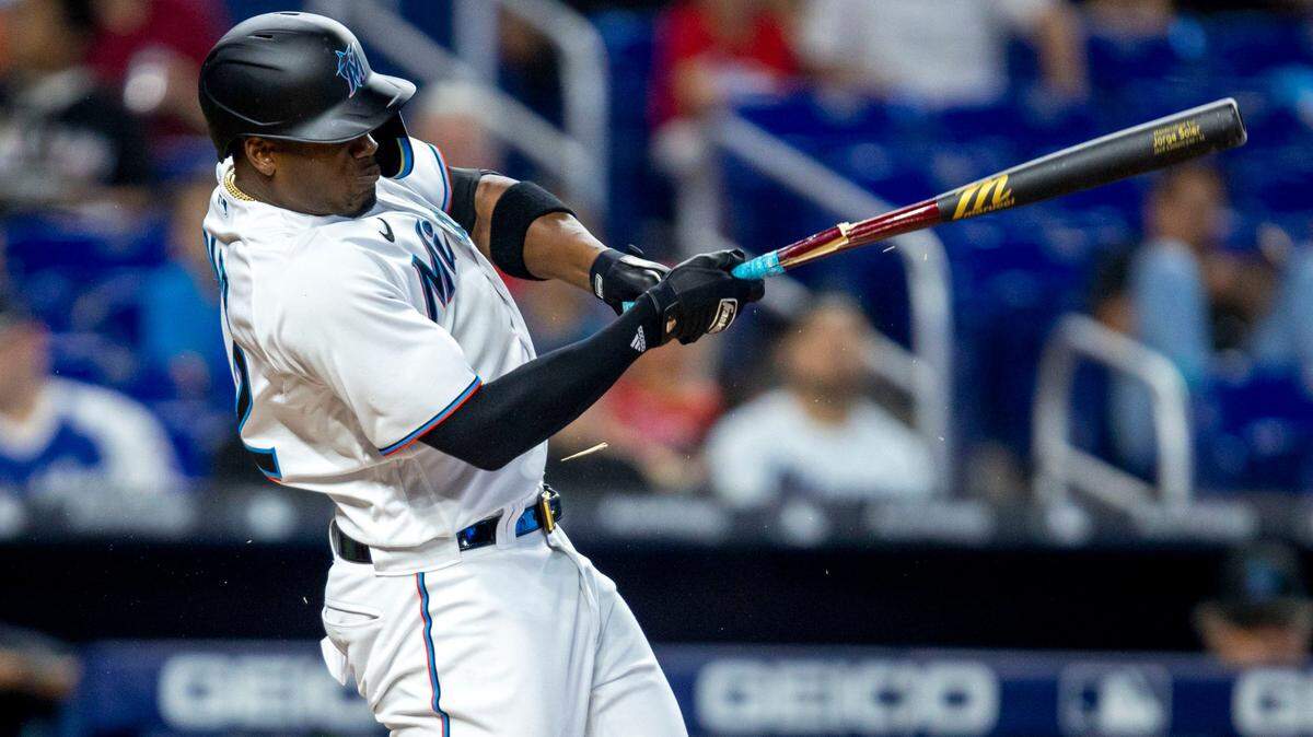 Foto de archivo. Jorge Soler se encuentra cerca del regreso. El jardinero cubano tendrá su primer juego de rehabilitación en Doble A y si no ocurre un retroceso en su salud, podría retornar a los Marlins antes de que inicie la pausa del Juego de las Estrellas.