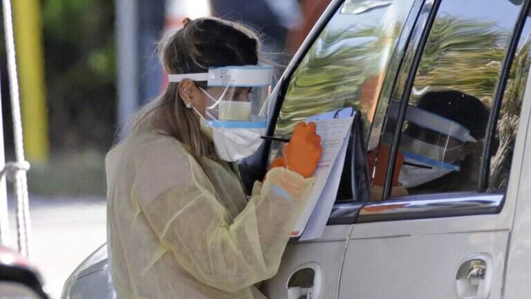 Fotogalería: Pruebas del coronavirus en el Marlins Park