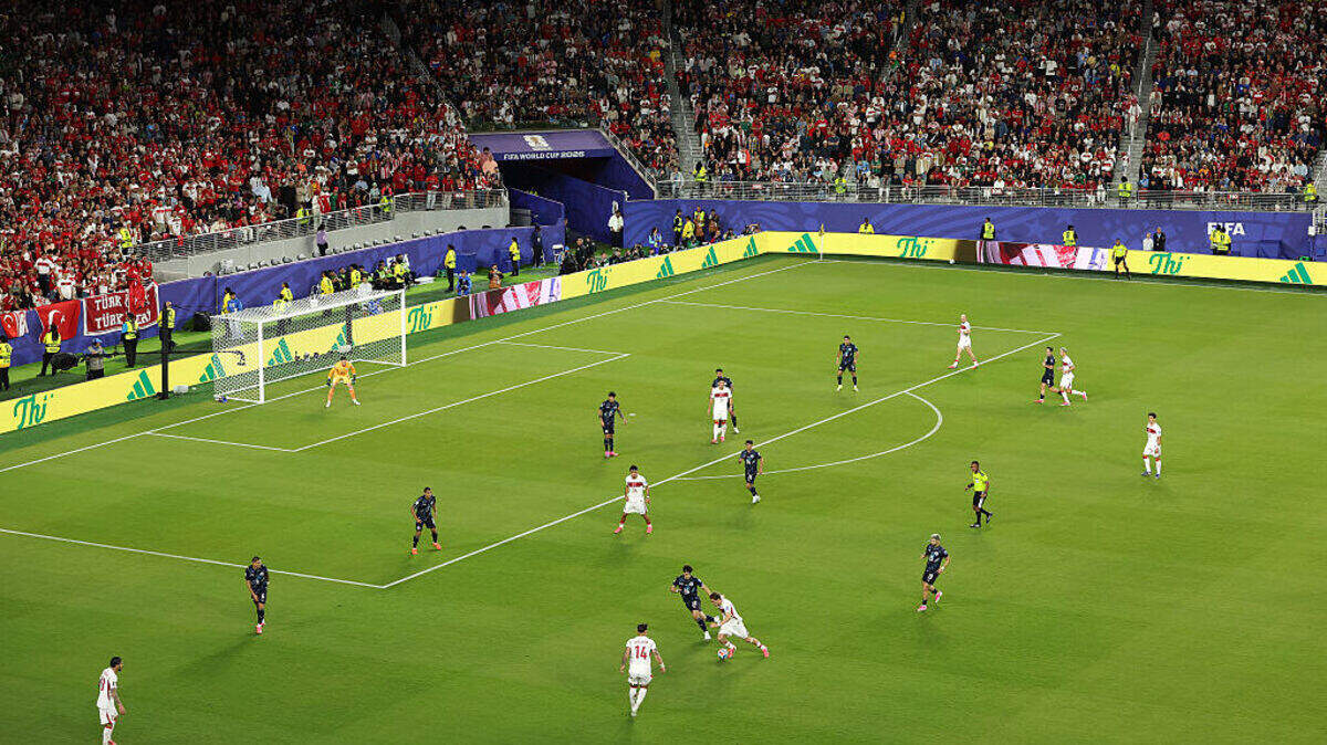 Vista del partido entre Paraguay y Turquía, del Grupo D de la Copa Mundial, en el Estadio de la Bahía de San Francisco, el viernes 19 de junio de 2026, en San Francisco. Paraguay todavía tiene oportunidad de avanzar a la próxima ronda, mientras que Turquía ya quedó eliminada.