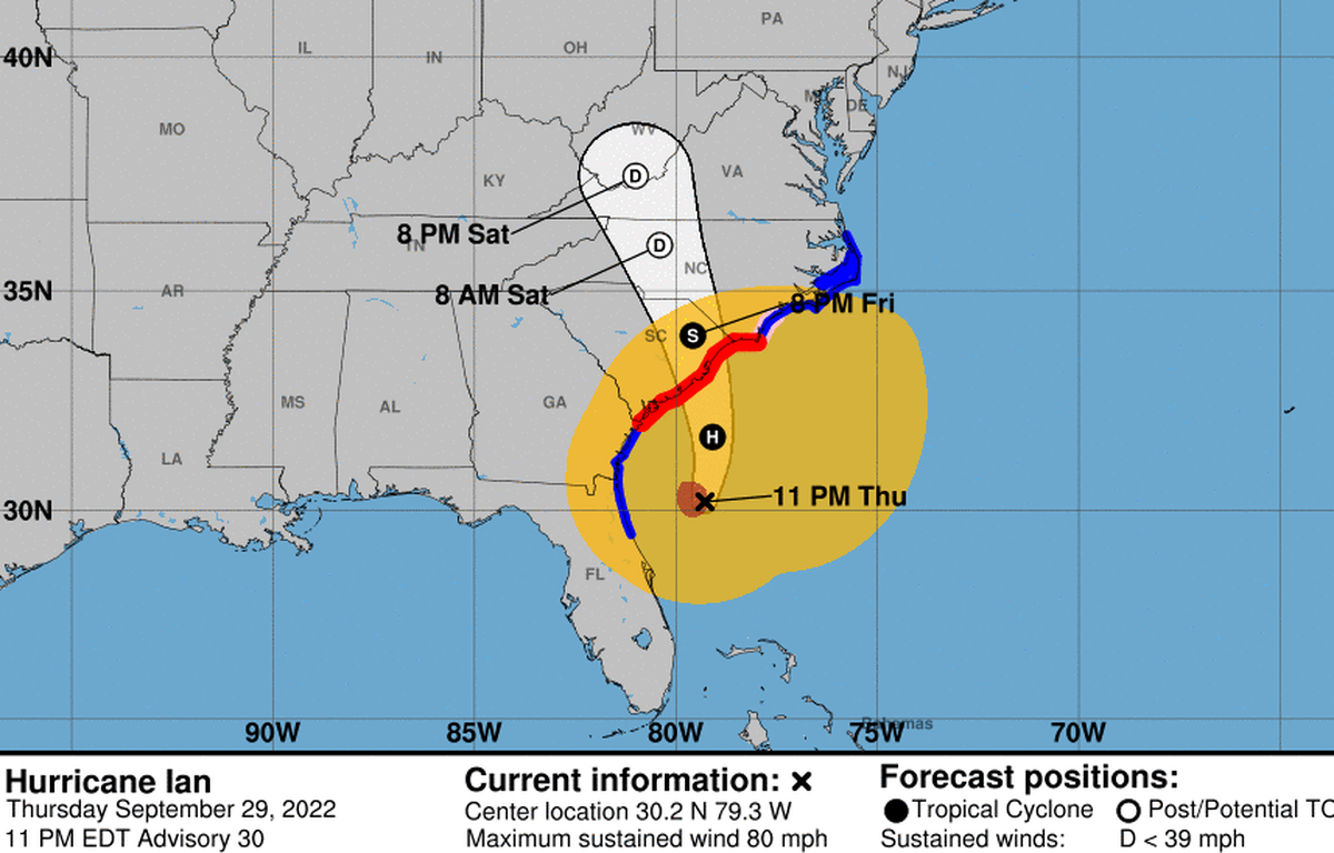 Ian, que&nbsp;se debilitó a tormenta tropical este jueves en la madrugada mientras se desplazaba por el centro de la Florida, volvió a convertirse en un huracán.