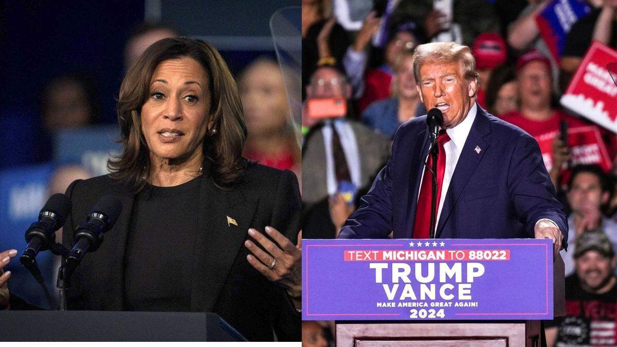 Vice President Kamala Harris (left) and former President Donald Trump (right) are the Democrat and Republican, respectively, candidates for president in the 2024 General Election on Nov. 5, 2024.