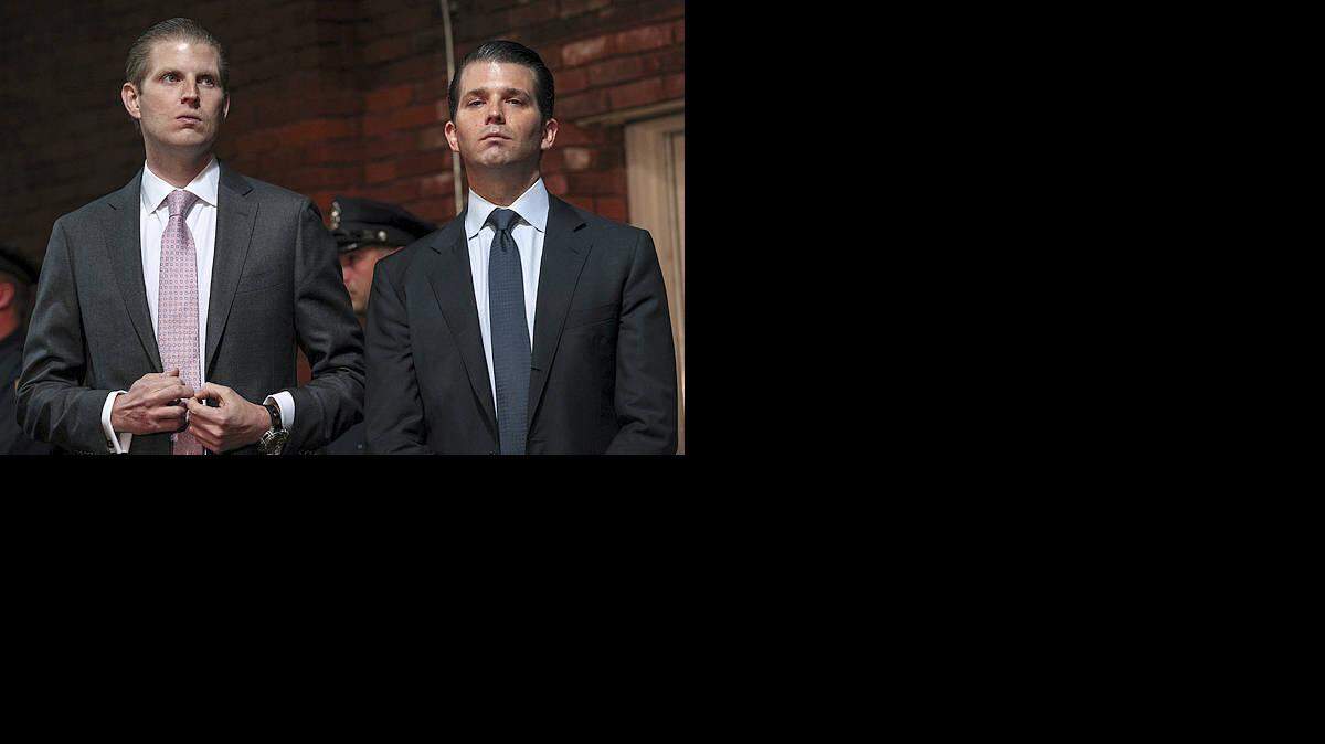 Eric Trump y Donald Trump Jr.  AP/Cheryl Senter