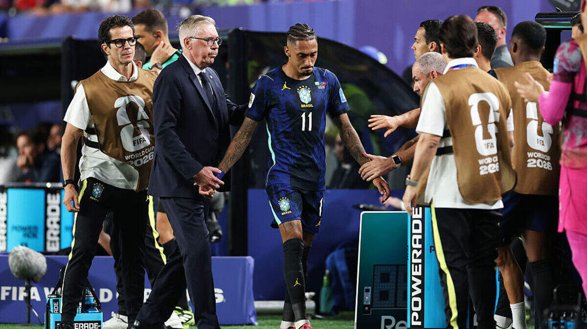 Raphinha será una sensible baja para Brasil en su partido ante Escocia, el miércoles en Miami.