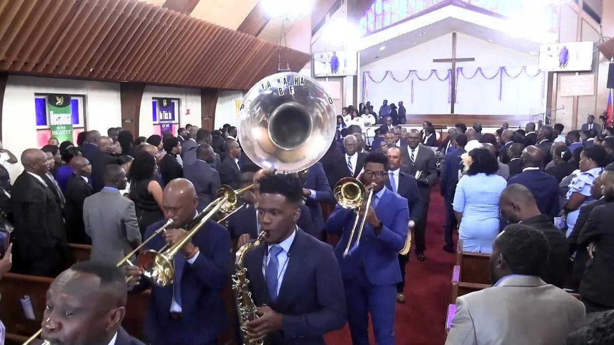 Servicio de celebración de la vida de la Hermana Amelise Renoir en la Iglesia Bautista Haitiana de Belén el 11 de enero de 2025.