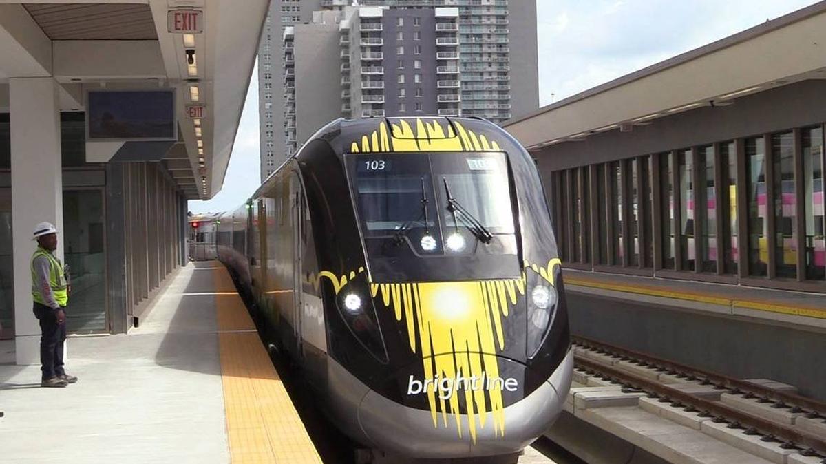 Brightline doesn’t offer a stop at the Miami or Fort Lauderdale airport, but offers shuttle connections.