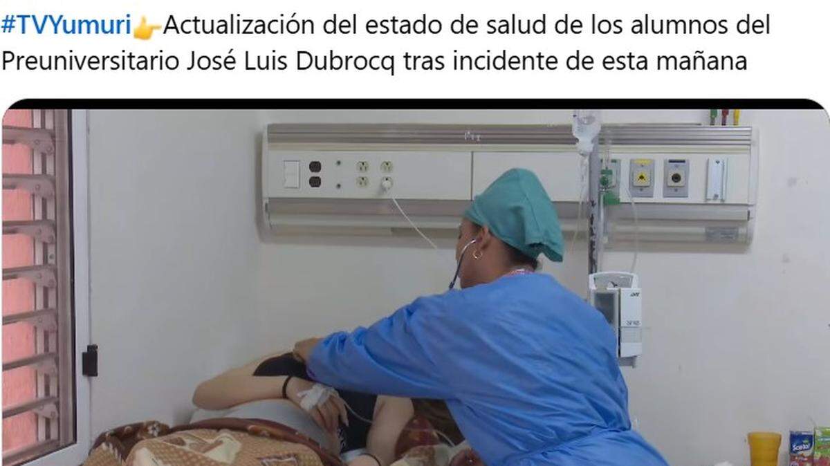 Decenas de adolescentes cubanos fueron hospitalizados tras inhalar un presunto gas en el preuniversitario “José Luis Dubrocq” de Matanzas, el viernes 24 de enero.