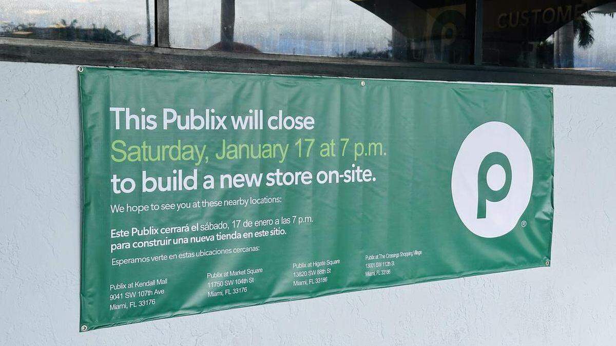 Publix le sugiere a sus clientes que consideren otras tiendas en el área de Kendall mientras se construye un nuevo Publix en el mismo espacio del centro comercial Town & Country, tras su cierre el 17 de enero de 2026.