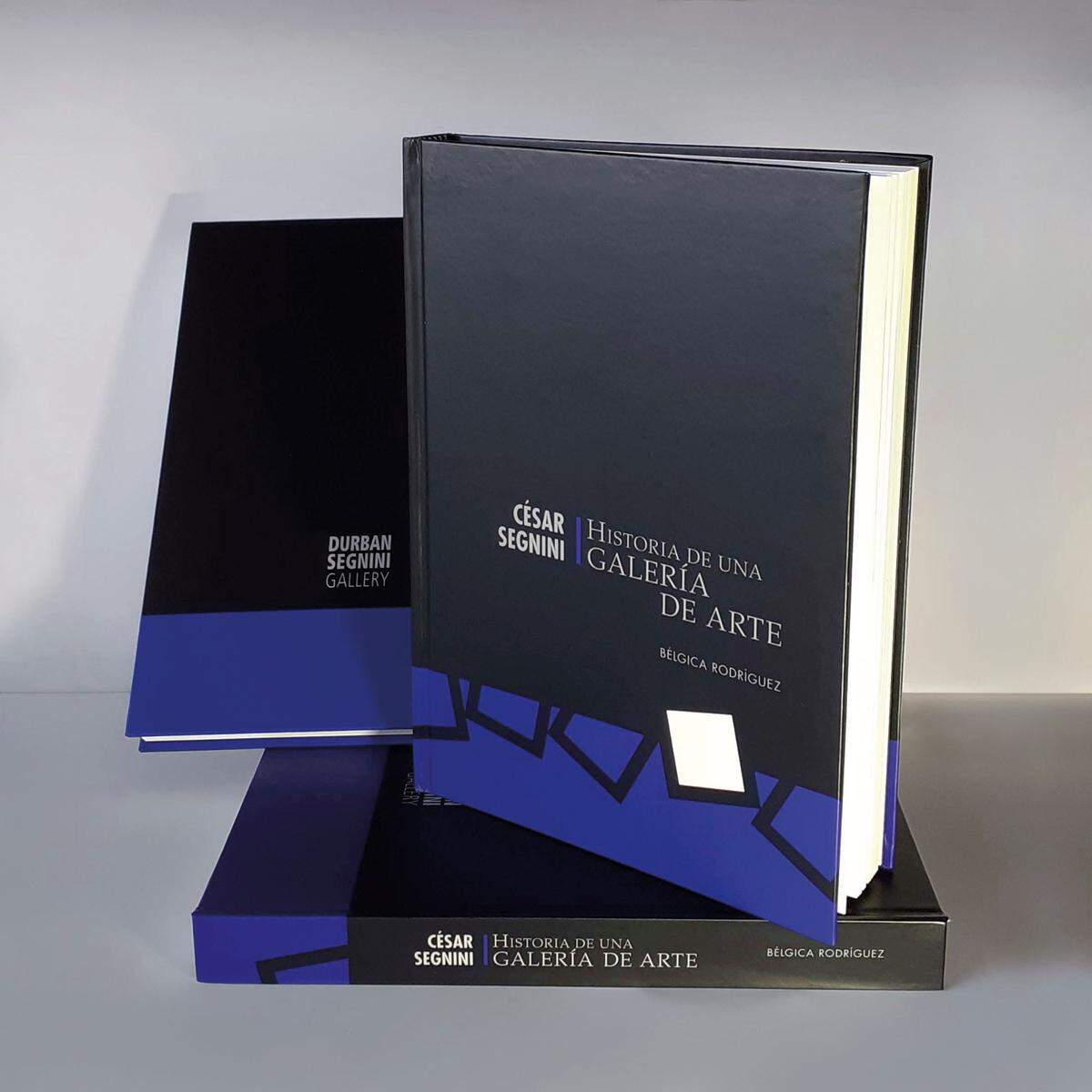 Portada de los libros “Historia de una Galería de Arte. Durbán Segnini”.