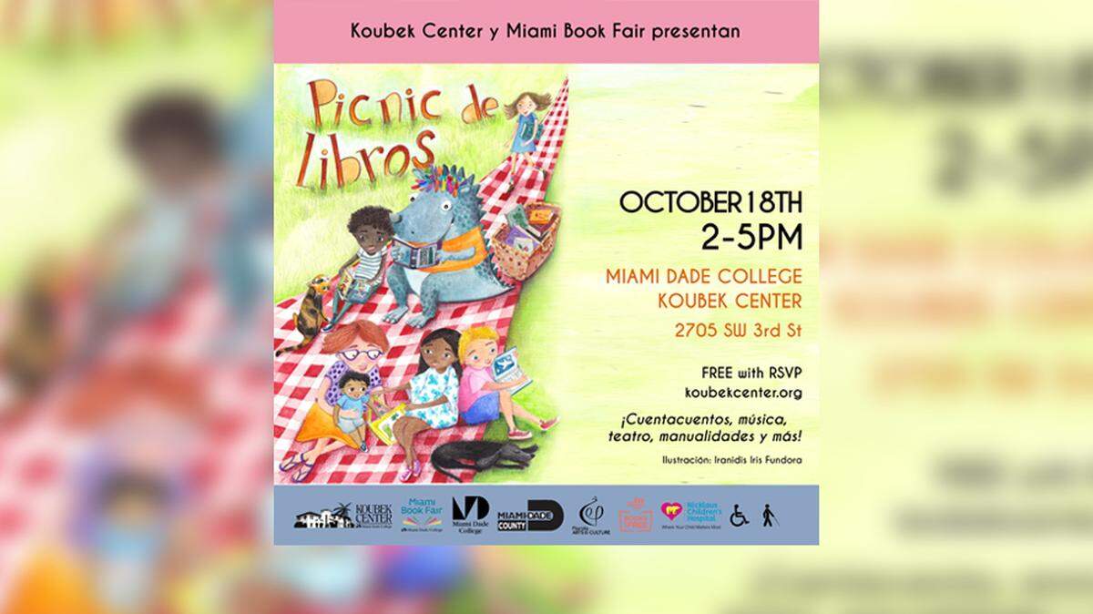 El Miami Dade collage y el Koubek Center presentan Picnic de libros en el Koubek Center.