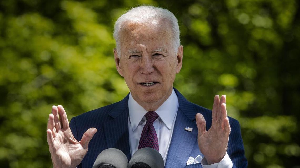 President Biden has an approval rating of 54% at his 100th day in office, according to FiveThirtyEight.