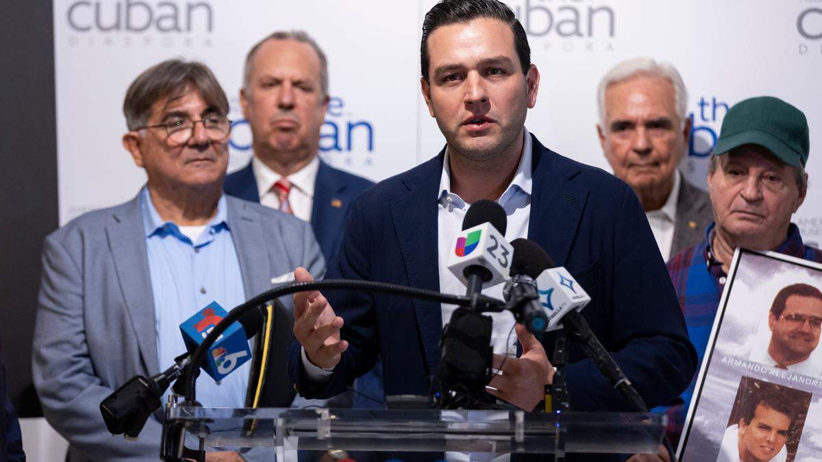 Commissioner Kevin Cabrera speaks during a press conference at the American Museum of the Cuban Diaspora on Tuesday, Sept. 24, 2024, in Miam.
