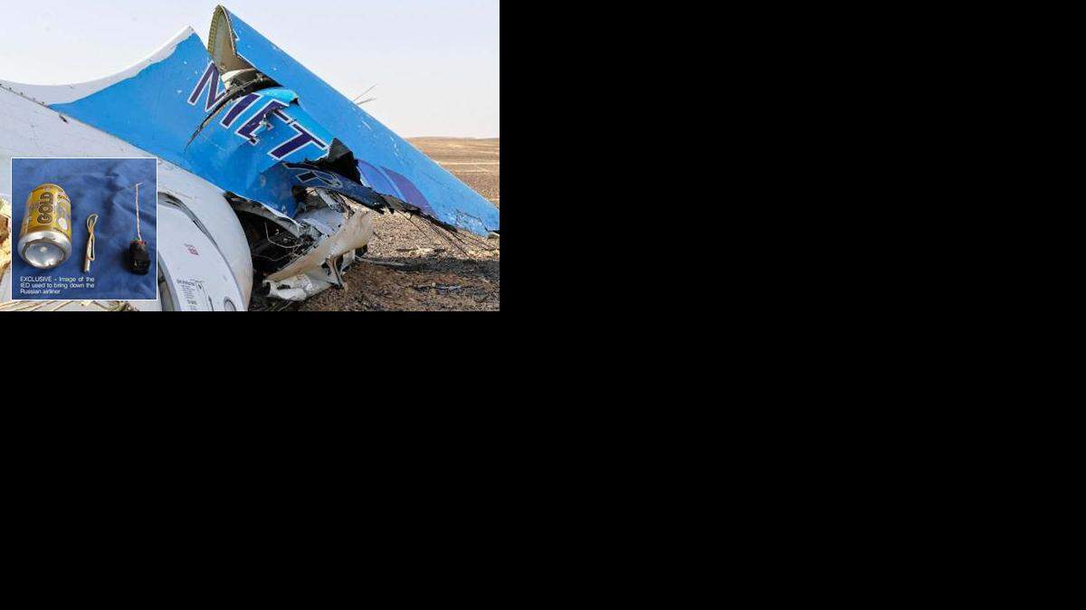 El EI hizo pública una foto de la bomba que afirma fue utilizada para derribar un avión de pasajeros de Rusia.