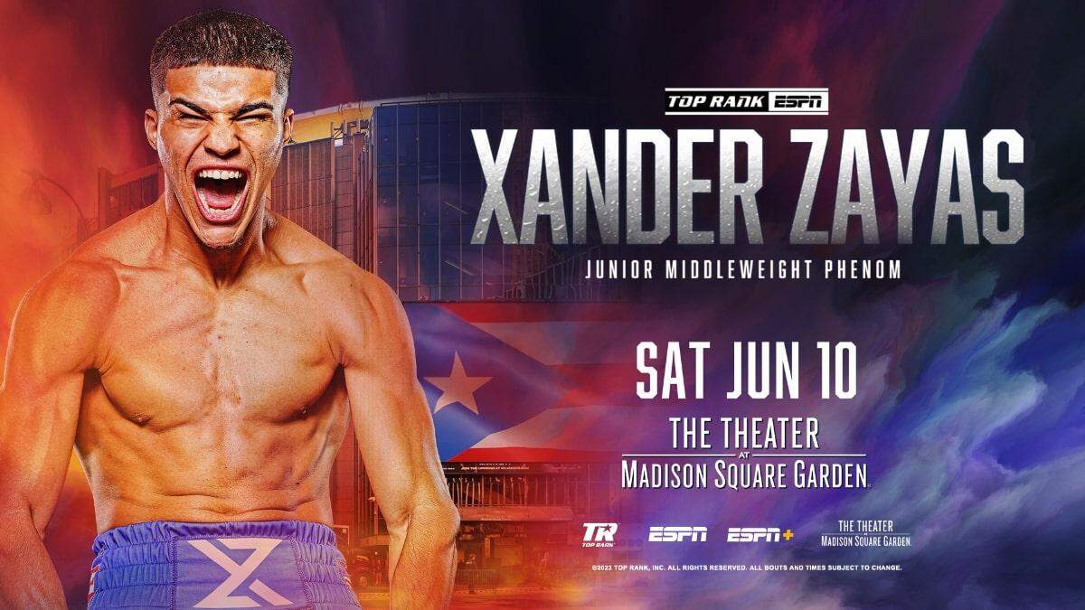 Xander Zayas enfrentará a Ronald “Diablo’’ Cruz, el 10 de junio en Nueva York.