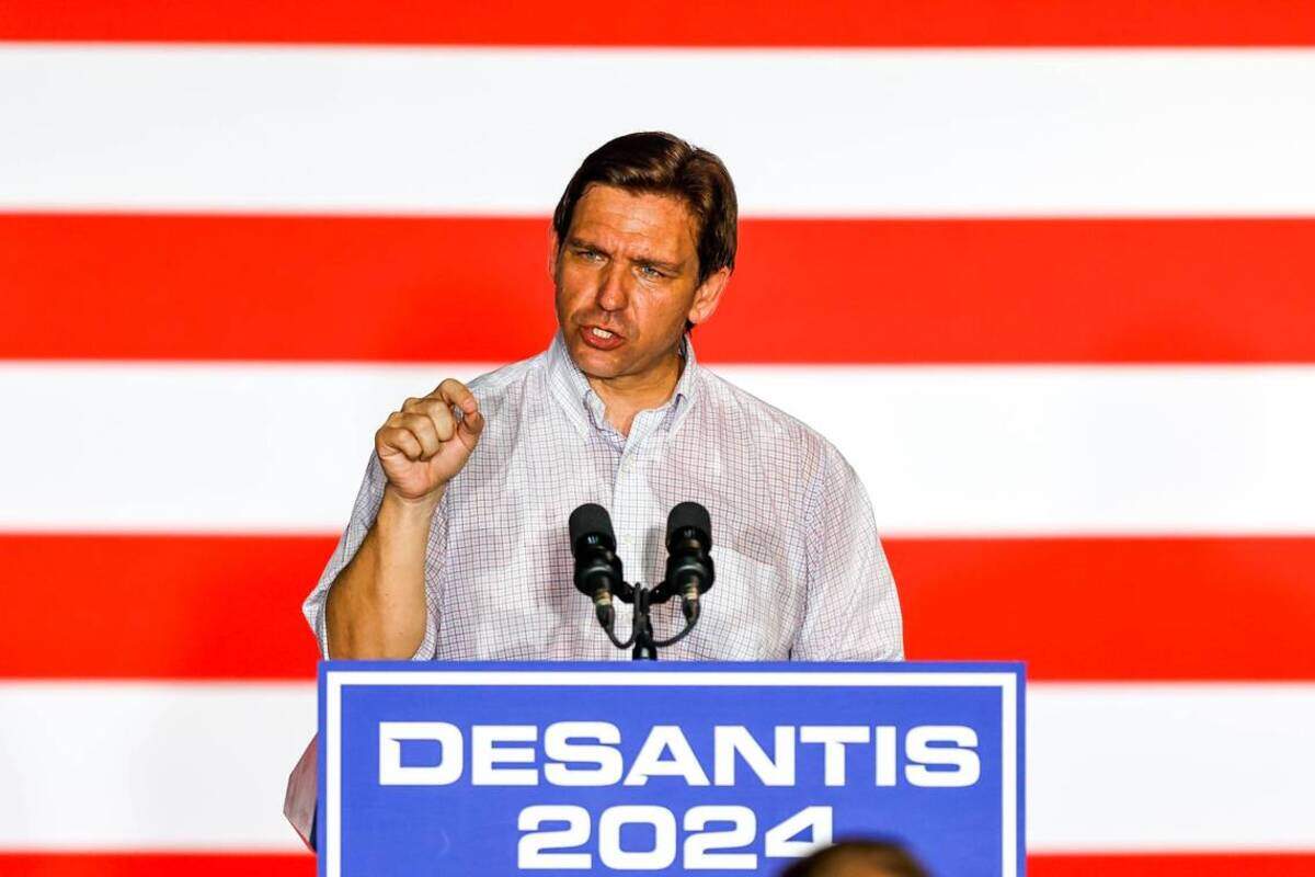 El gobernador de la Florida Ron DeSantis en un evento de campaña en Tulsa, Oklahoma, el 10 de junio de 2023. DeSantis busca la nominación republicana para la presidencia del país.
