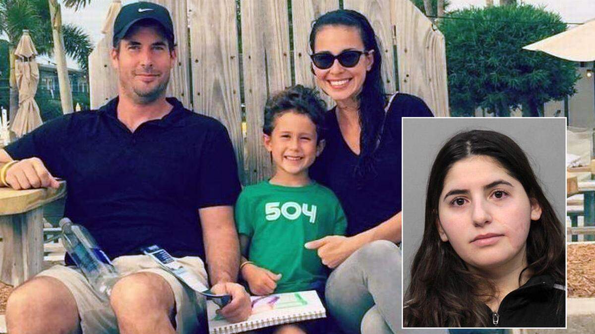 Scott y Finn McGuire, en el centro, y Suzy Rivera de vacaciones en el verano de 2015 en Florida. Jordana Rosales provocó la muerte de Scott McGuire. 