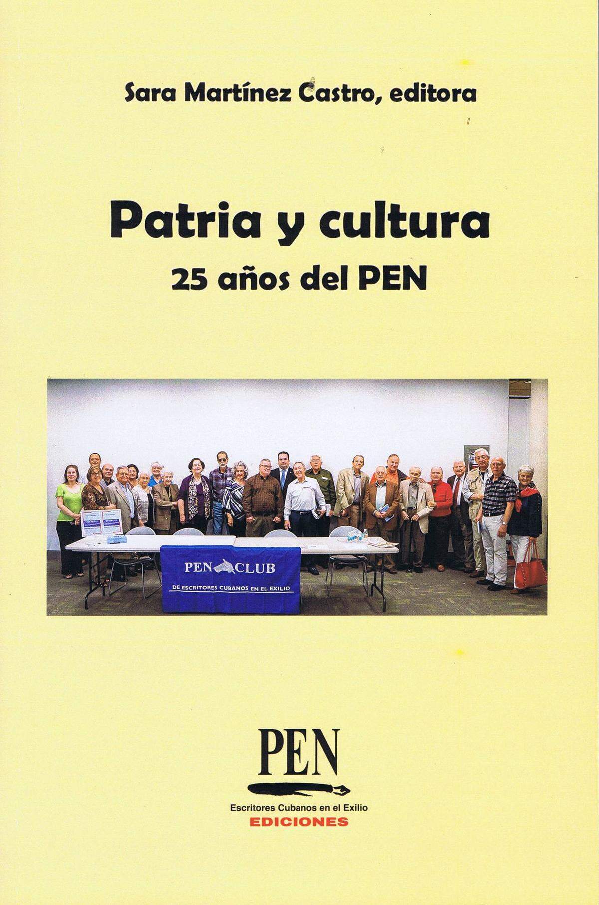 Imagen de portada de la antología “Patria y cultura”, realizada para celebrar los 25 años del PEN Club de Escritores Cubanos en el Exilio.