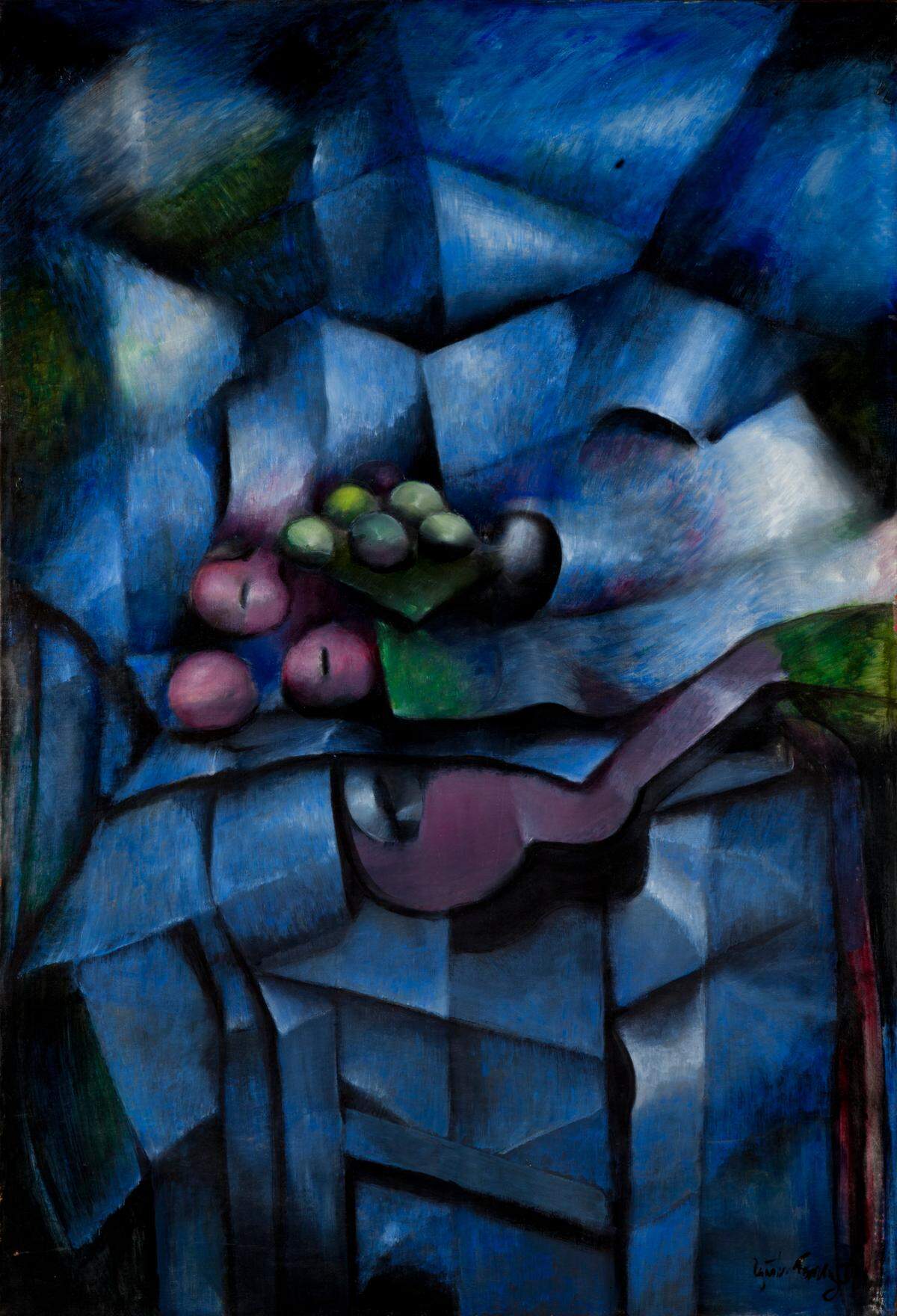 “The Blue Still Life”, 1956, óleo sobre lienzo, 50 x 33.5 pulgadas. Donado por José Martínez-Cañas, MET 77.10.6.