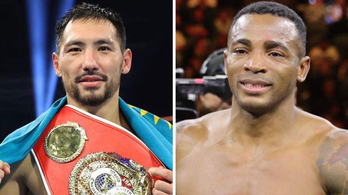 El campeón cubano Erislandy Lara (der.) podría defender su título de la AMB ante un rival de reemplazo tras el hallazgo adverso del kazajo Janibek Alimkhanuly en un prueba de dopaje de VADA.