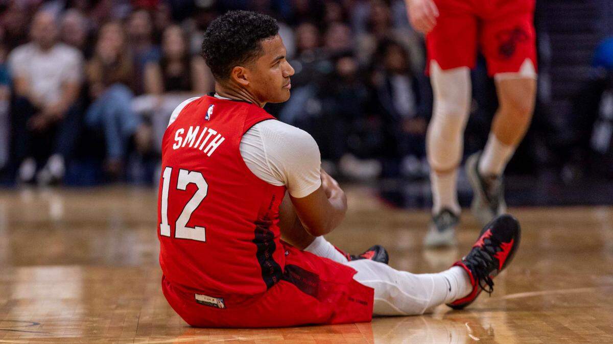 Dru Smith se rompió el tendón de Aquiles durante el juego del Heat ante los Nets de Brooklyn, el 23 de diciembre en el Kaseya Center en Miami. 