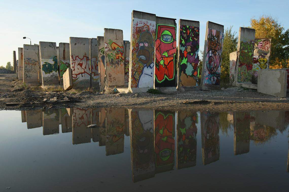 Un fragmento del Muro de Berlín en Teltow.